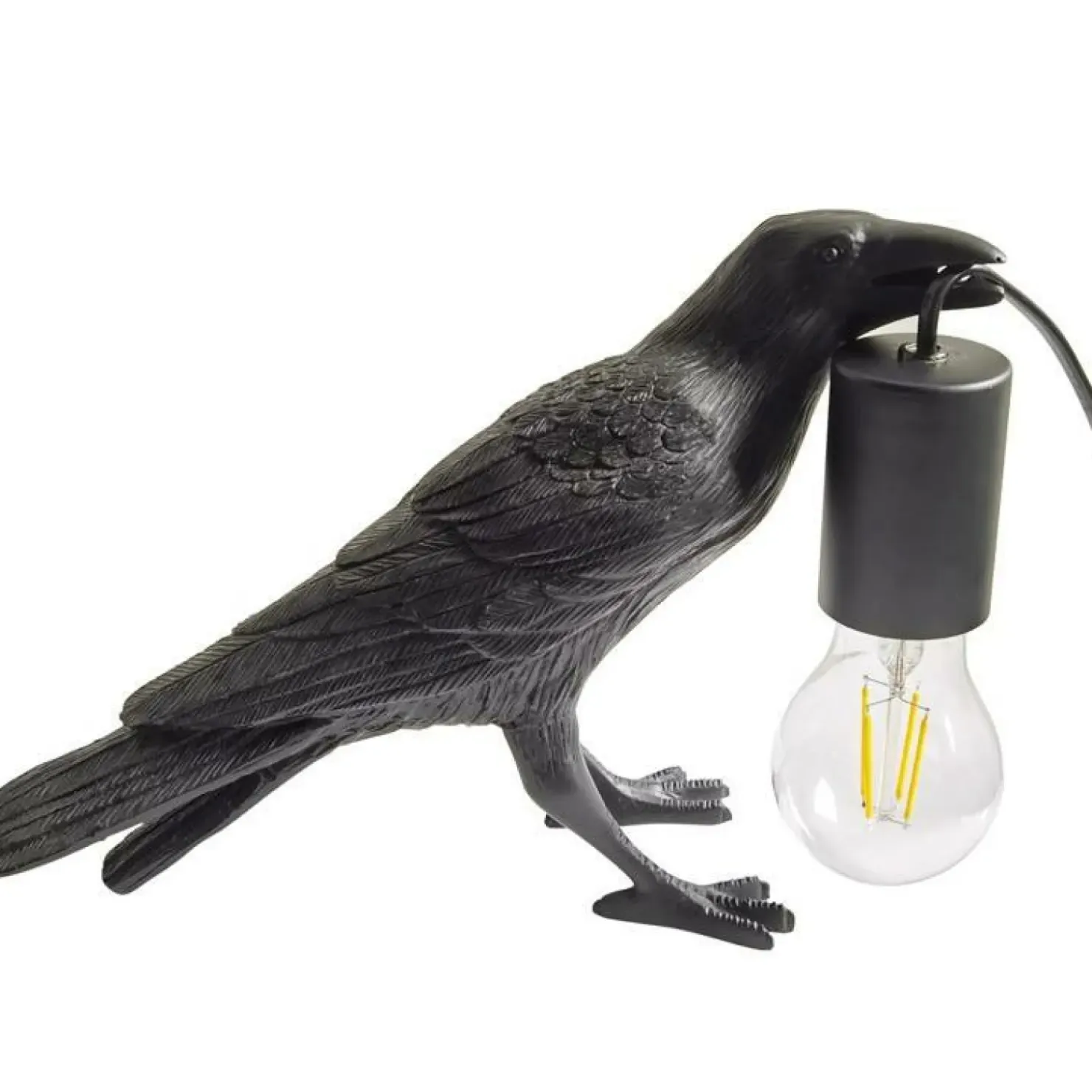 Modernistyczna lampka nocna ptak ABR-KARD-K RAVEN | Kaja Oświetlenie*Sklep Kaja New