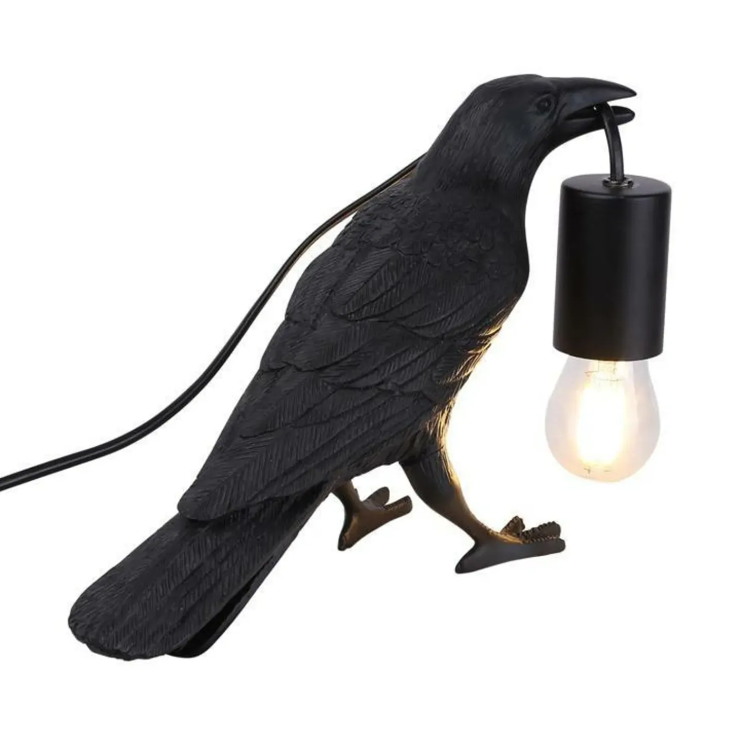 Modernistyczna lampka nocna ptak ABR-KARD-K RAVEN | Kaja Oświetlenie*Sklep Kaja New