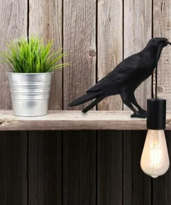 Modernistyczna lampka nocna ptak ABR-KARD-K RAVEN | Kaja Oświetlenie*Sklep Kaja New