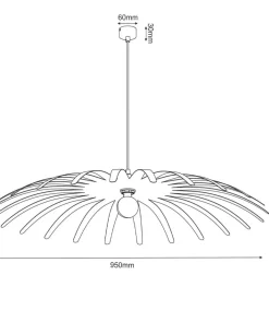 Discount Sklep Kaja Modernistyczna, loftowa lampa wisząca do salonu ANT 5012 SPINO P