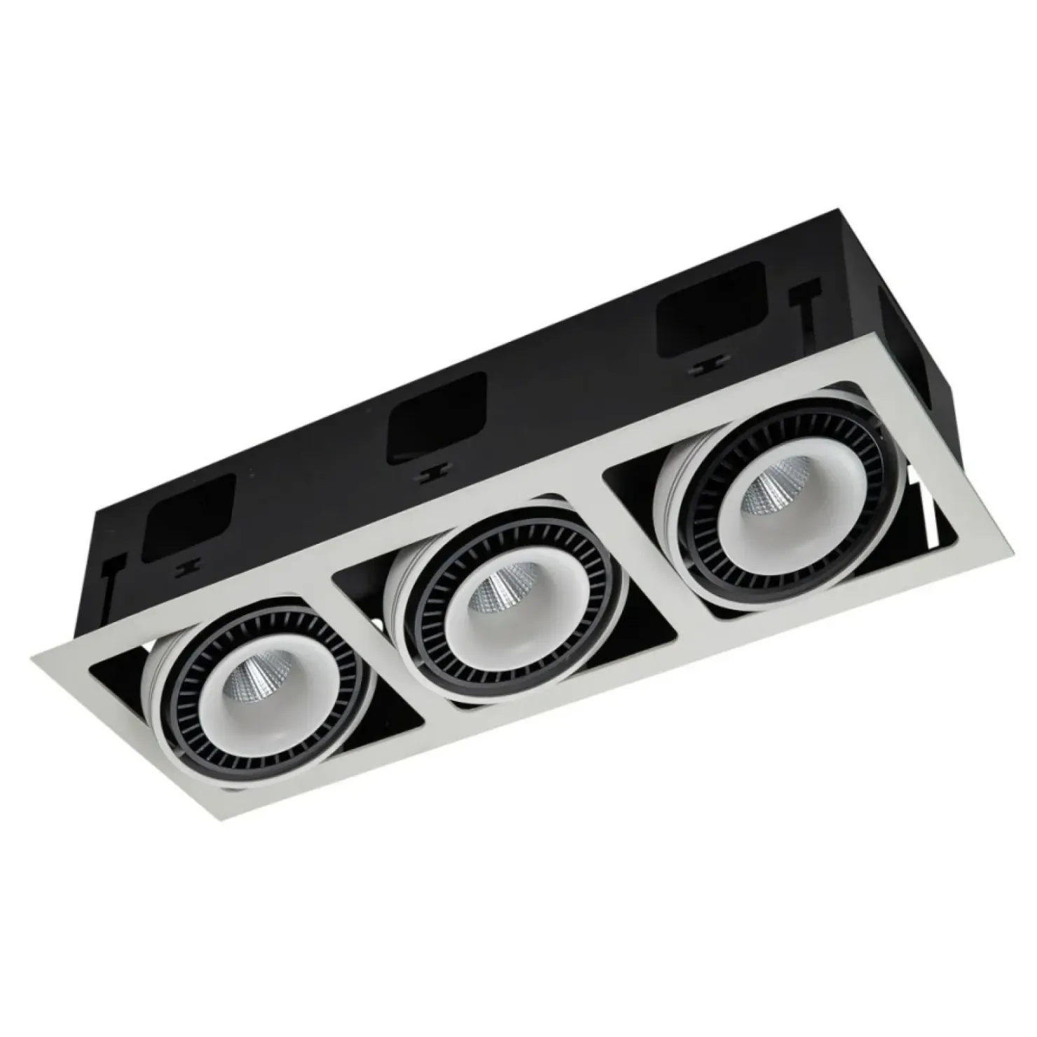 Moduł podtynkowy z 3 oczkami GL7116-3/54W WH+BL ALESSO | Kaja*Sklep Kaja Clearance