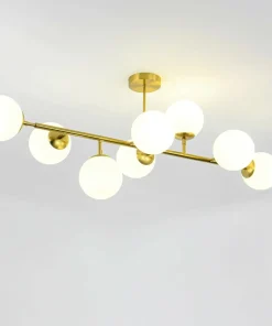Online Sklep Kaja Molekularna, złota lampa nad stół LP-002/8P DORADO | Kaja Oświetlenie