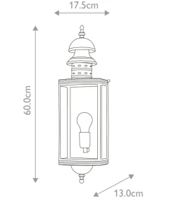 Mosiężna lampa elewacyjna DOWNING-STREET z serii DOWNING STREET*Sklep Kaja Fashion