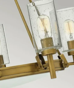 Mosiężna lampa wisząca ze szkłem HK-COLLIER5 z serii COLLIER*Sklep Kaja Discount