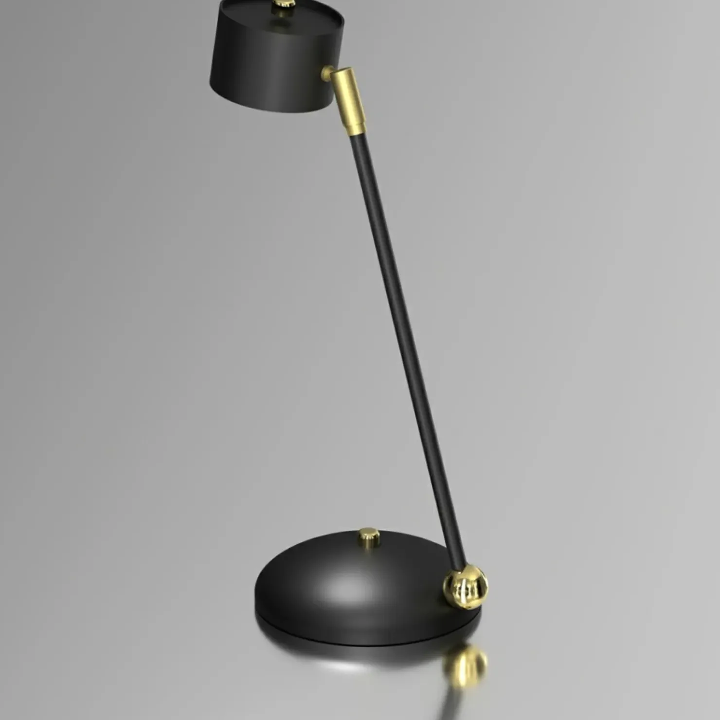 Niebanalna lampa biurkowa, czarno-złota MLP7764 z serii ARENA | Kaja Oświetlenie*Sklep Kaja Outlet