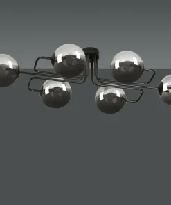 Best Sklep Kaja Niebanalna lampa sufitowa grafitowe klosze 832/6A | Kaja Oświetlenie