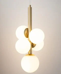 Store Sklep Kaja Niebanalna lampa wisząca w kolorze złota SIG 40786 z serii PERLA LUX