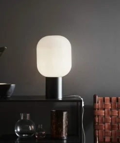 Niebanalna lampka nocna z białym kloszem 107482 | Kaja Oświetlenie*Sklep Kaja Store