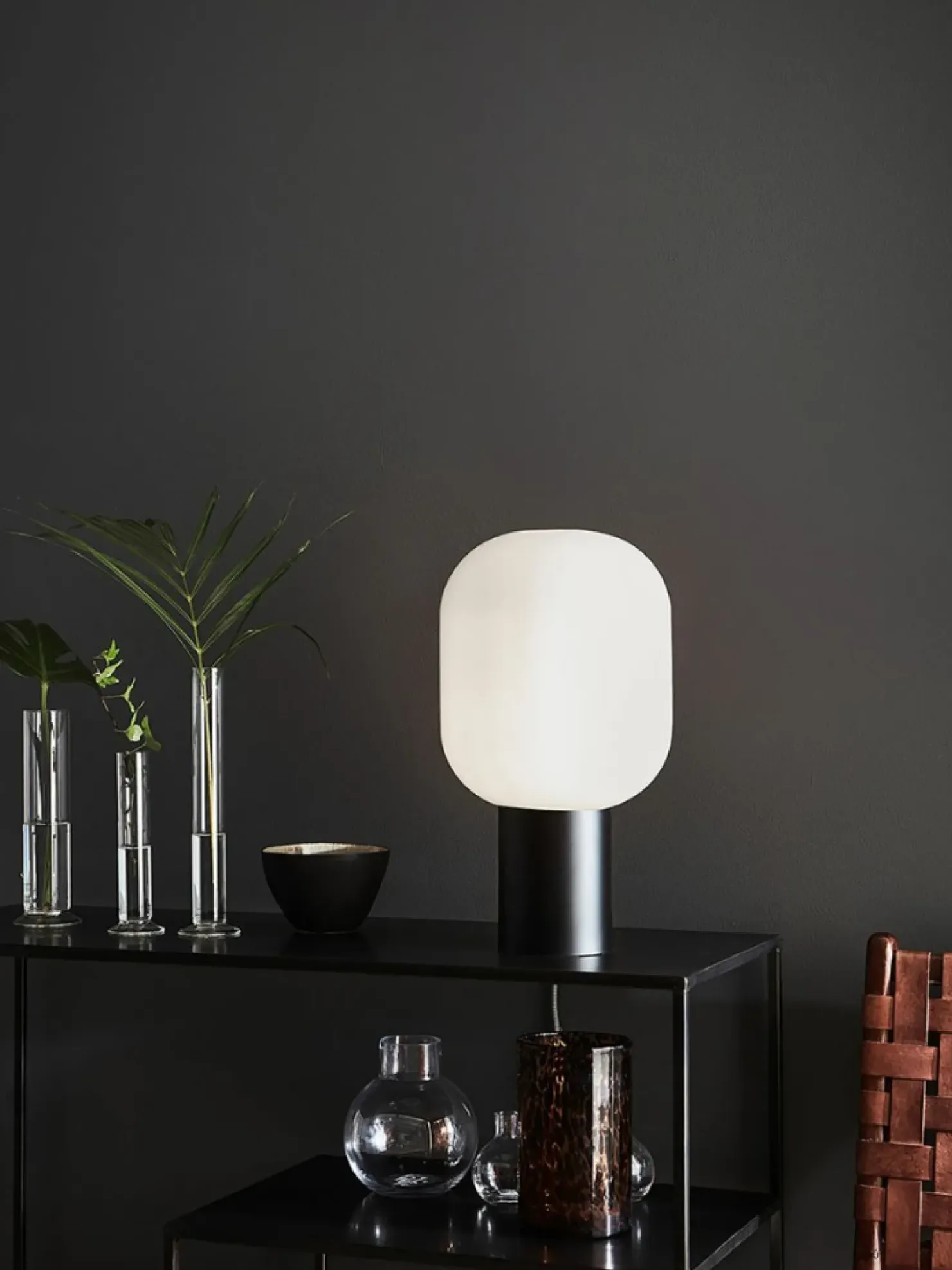 Niebanalna lampka nocna z białym kloszem 107482 | Kaja Oświetlenie*Sklep Kaja Store