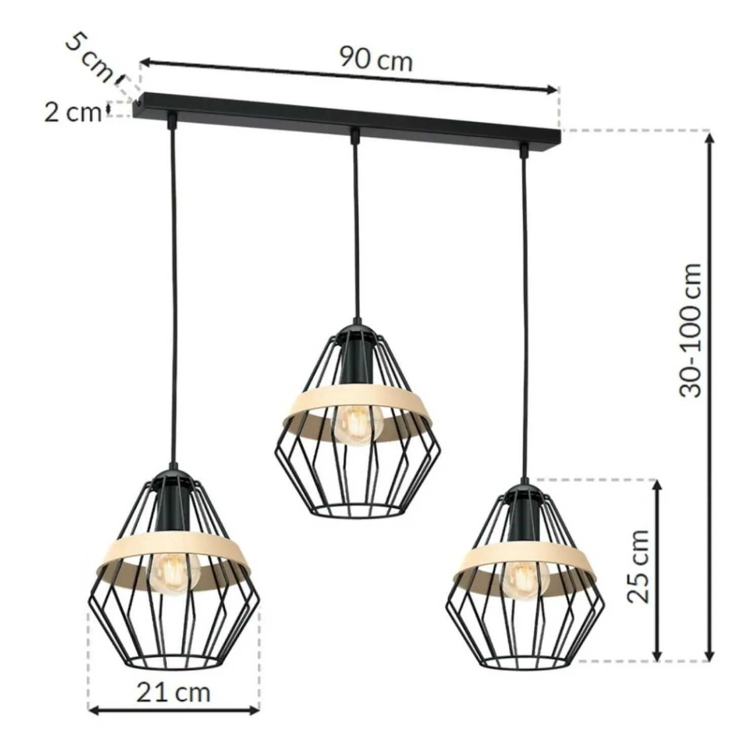 Cheap Sklep Kaja Niebanalna, potrójna lampa wisząca na listwie MLP5525 z serii CLIFF | Kaja Oświe