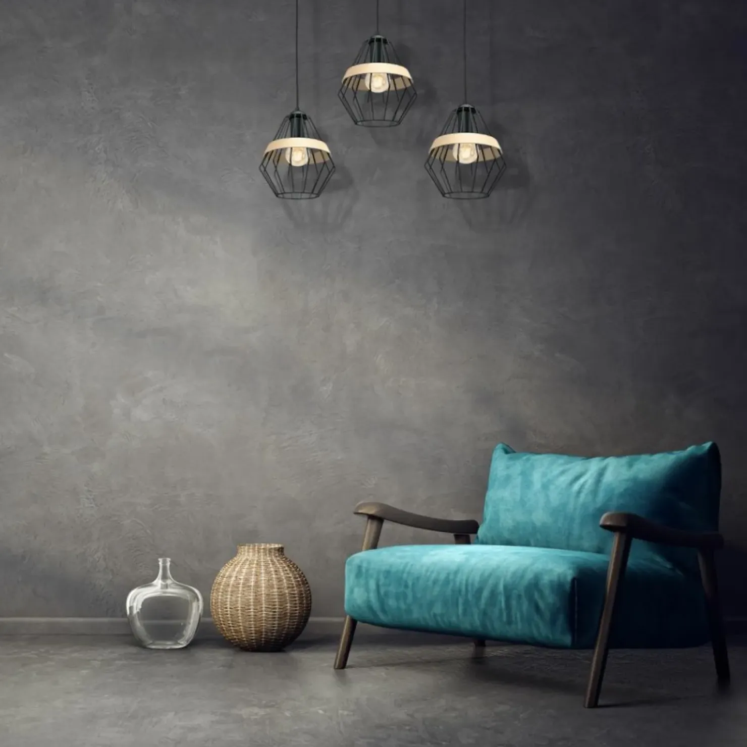 Cheap Sklep Kaja Niebanalna, potrójna lampa wisząca na listwie MLP5525 z serii CLIFF | Kaja Oświe