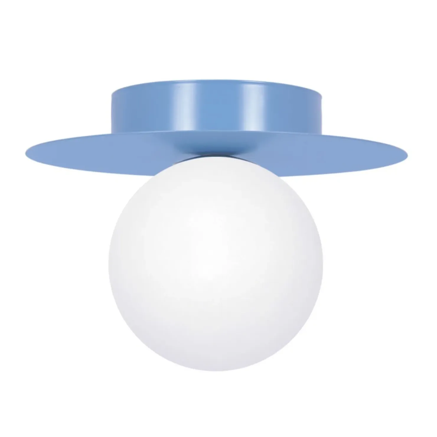 Niebieska lampa sufitowa z białymi kulkami K-5447 z serii ROBIN*Sklep Kaja Online