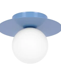 Niebieska lampa sufitowa z białymi kulkami K-5447 z serii ROBIN*Sklep Kaja Online