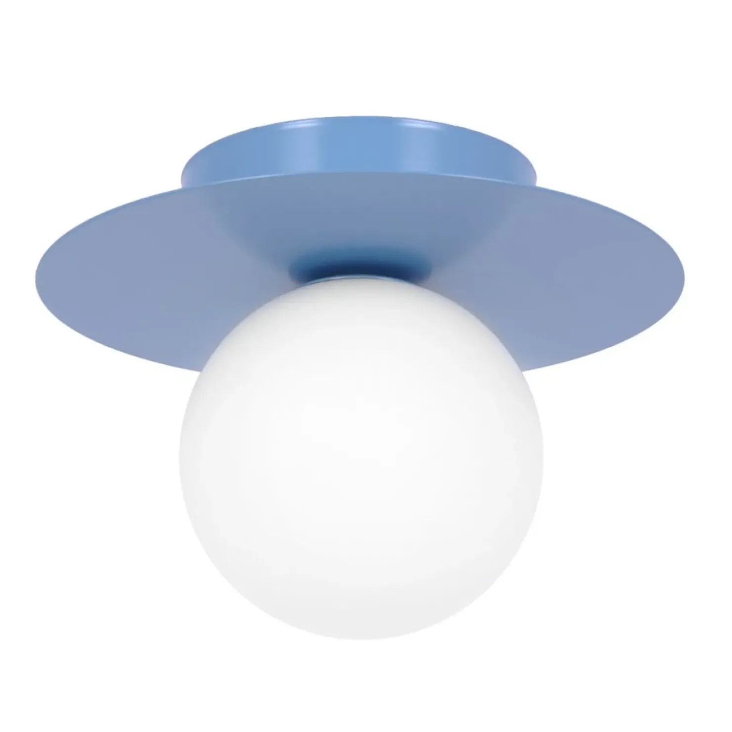 Niebieska lampa sufitowa z białymi kulkami K-5447 z serii ROBIN*Sklep Kaja Online