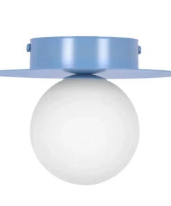 Niebieska lampa sufitowa z białymi kulkami K-5447 z serii ROBIN*Sklep Kaja Online
