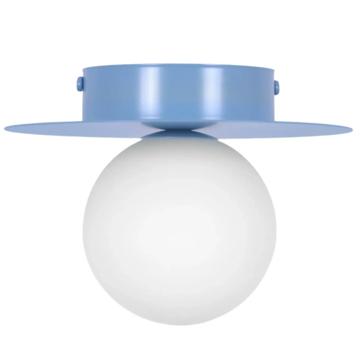 Niebieska lampa sufitowa z białymi kulkami K-5447 z serii ROBIN*Sklep Kaja Online