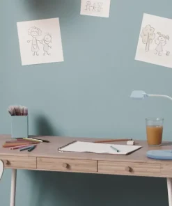 Niebieska lampka biurkowa, wbudowany LED K-BL1521 seria MILO*Sklep Kaja Online