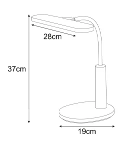 Niebieska lampka biurkowa, wbudowany LED K-BL1521 seria MILO*Sklep Kaja Online