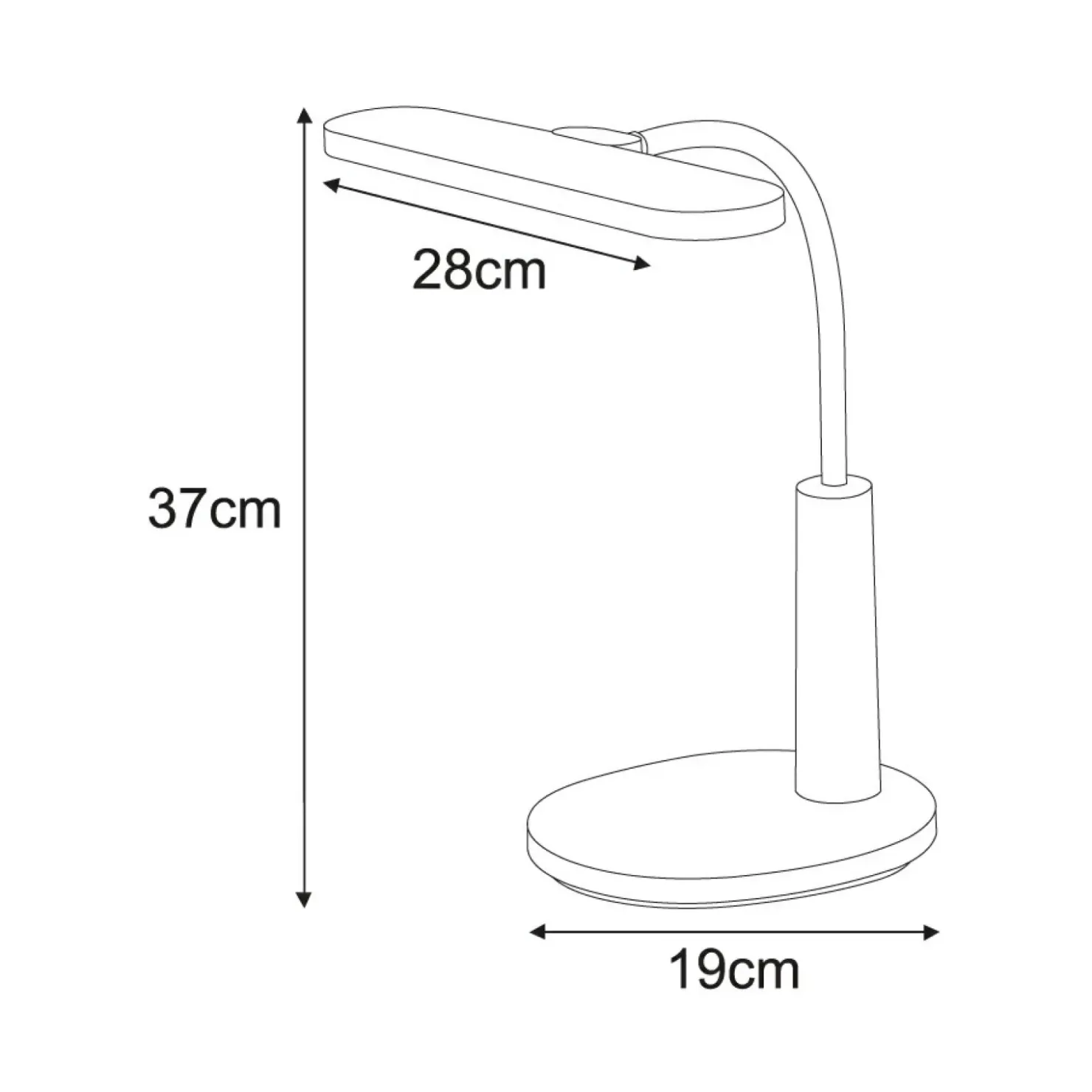 Niebieska lampka biurkowa, wbudowany LED K-BL1521 seria MILO*Sklep Kaja Online