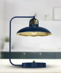 Niebieska, metalowa lampa stołowa do salonu MLP7716 z serii FELIX | Kaja Oświetl*Sklep Kaja Best Sale
