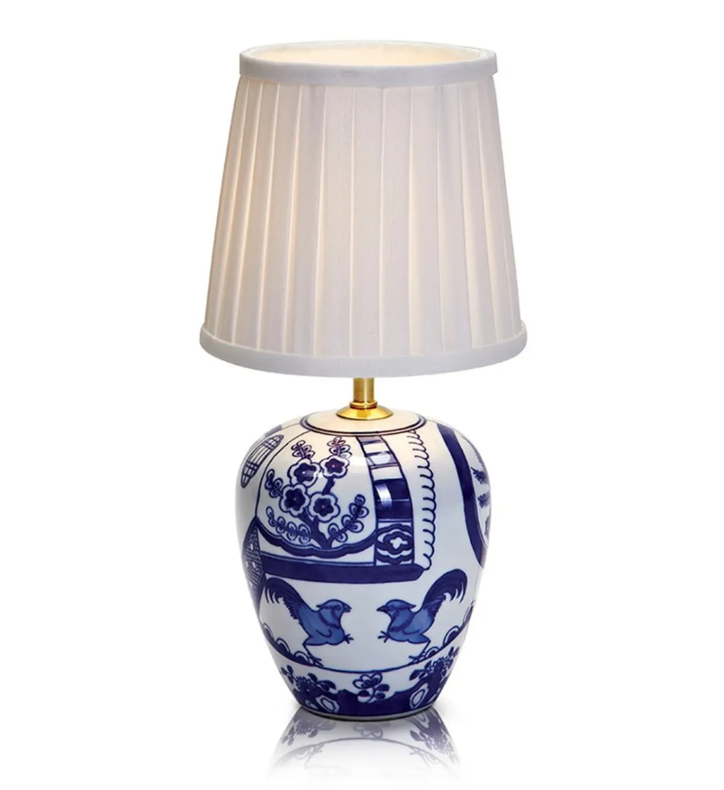 Niebiesko biała lampa stołowa z małym gwintem 104999 | Kaja*Sklep Kaja Flash Sale