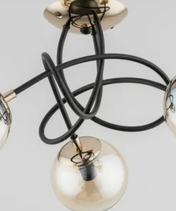 Outlet Sklep Kaja Niecodzienna czarno-złota lampa sufitowa AL 63022 | Kaja