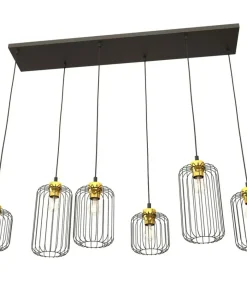 Fashion Sklep Kaja Niecodzienna lampa wisząca, na 6 żarówek 1364/6 z serii VANDER