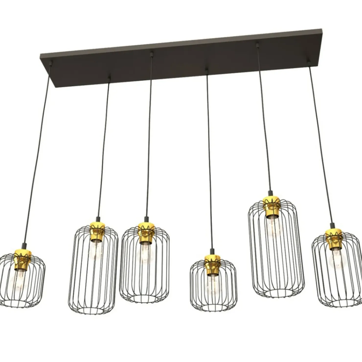 Fashion Sklep Kaja Niecodzienna lampa wisząca, na 6 żarówek 1364/6 z serii VANDER