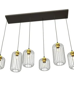 Fashion Sklep Kaja Niecodzienna lampa wisząca, na 6 żarówek 1364/6 z serii VANDER