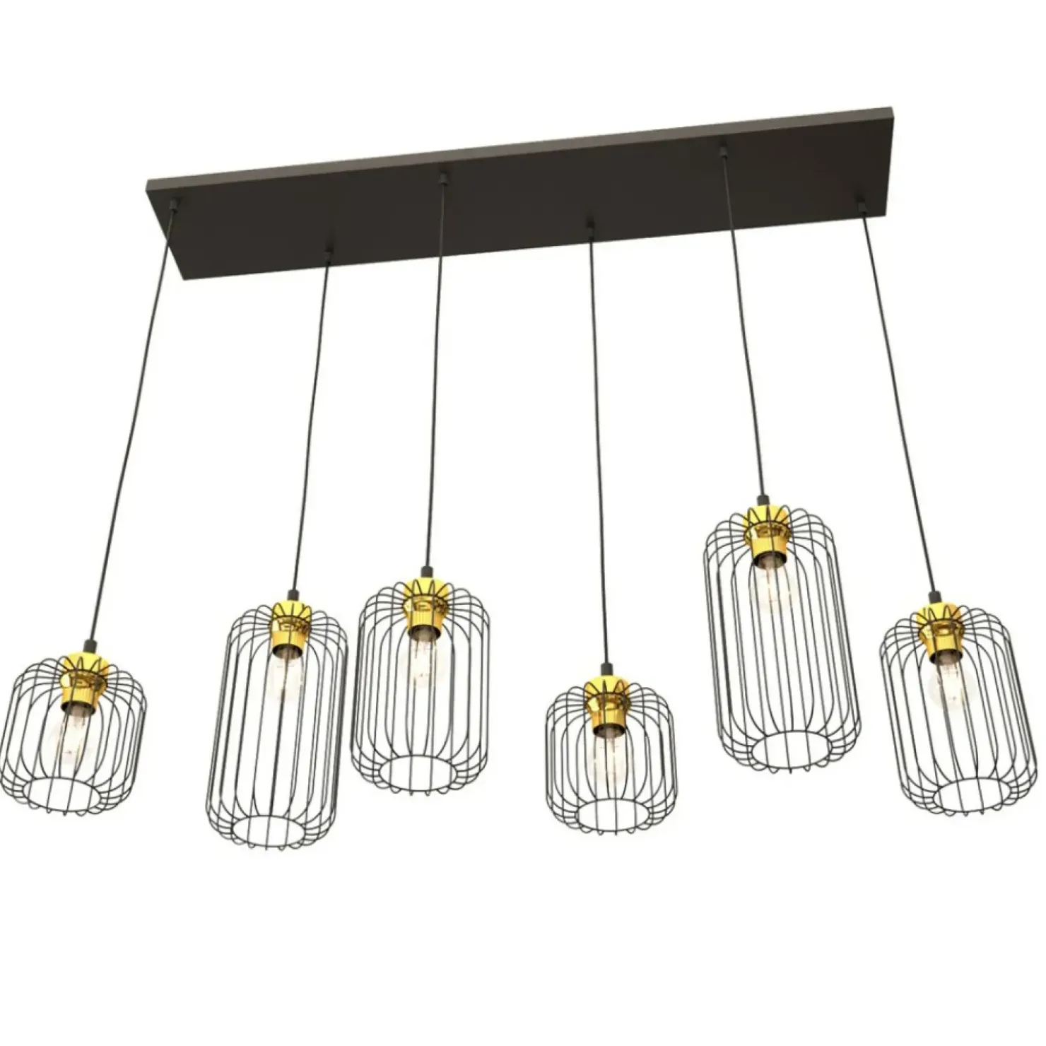 Fashion Sklep Kaja Niecodzienna lampa wisząca, na 6 żarówek 1364/6 z serii VANDER