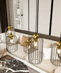 Fashion Sklep Kaja Niecodzienna lampa wisząca, na 6 żarówek 1364/6 z serii VANDER