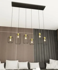 Fashion Sklep Kaja Niecodzienna lampa wisząca, na 6 żarówek 1364/6 z serii VANDER