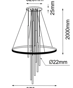 Flash Sale Sklep Kaja Niespotykana lampa wisząca LED do salonu ANT 5215 LUNA | Kaja