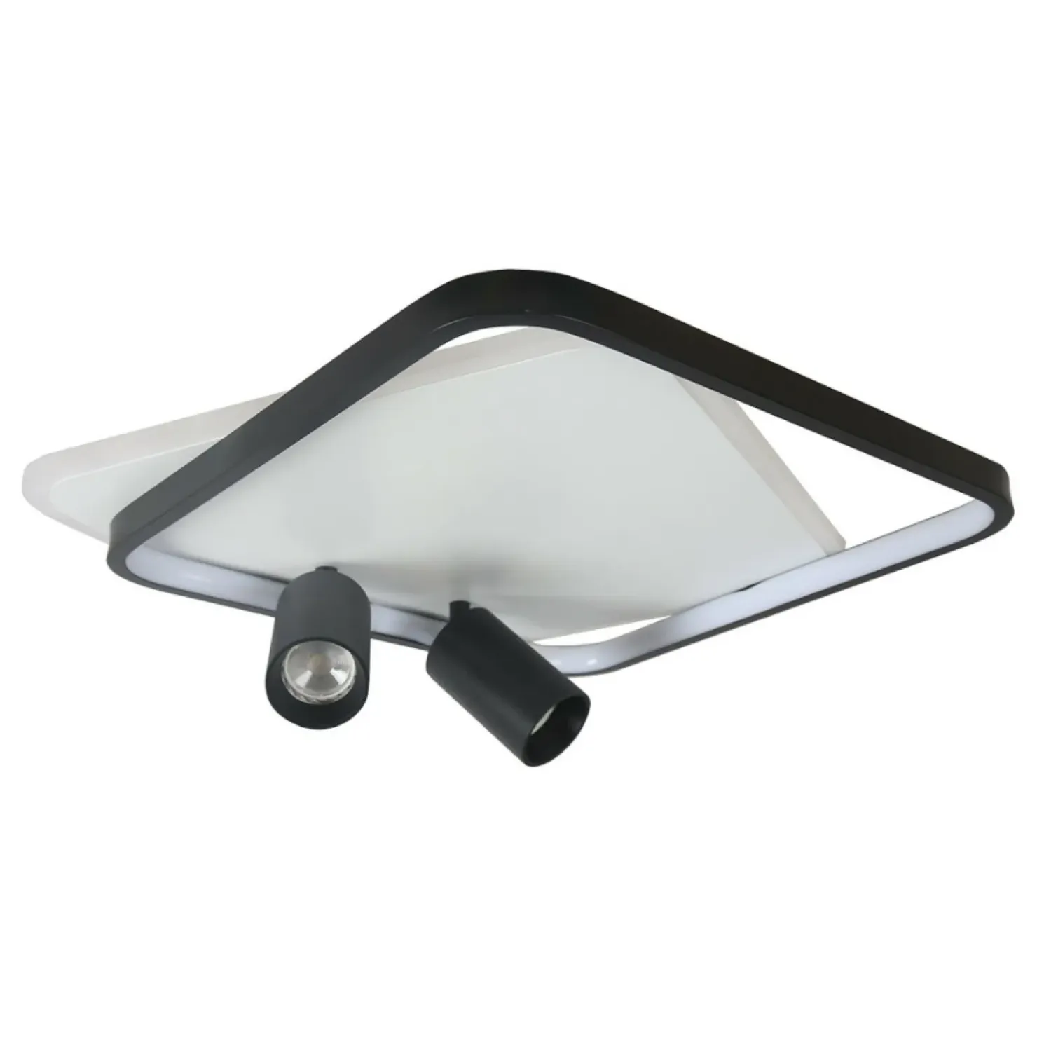 Niespotykany plafon LED z tubami LP-0612/2C SQUARE BK PARMA | Kaja*Sklep Kaja Online