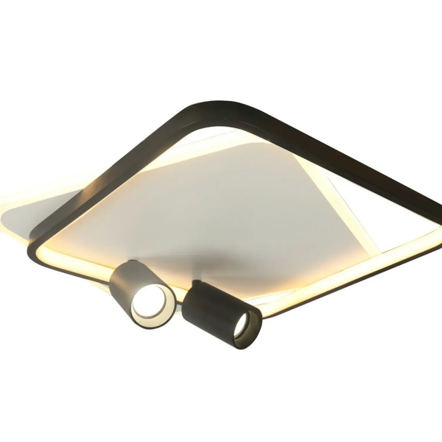 Niespotykany plafon LED z tubami LP-0612/2C SQUARE BK PARMA | Kaja*Sklep Kaja Online