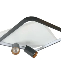 Niespotykany plafon LED z tubami LP-0612/2C SQUARE BK PARMA | Kaja*Sklep Kaja Online