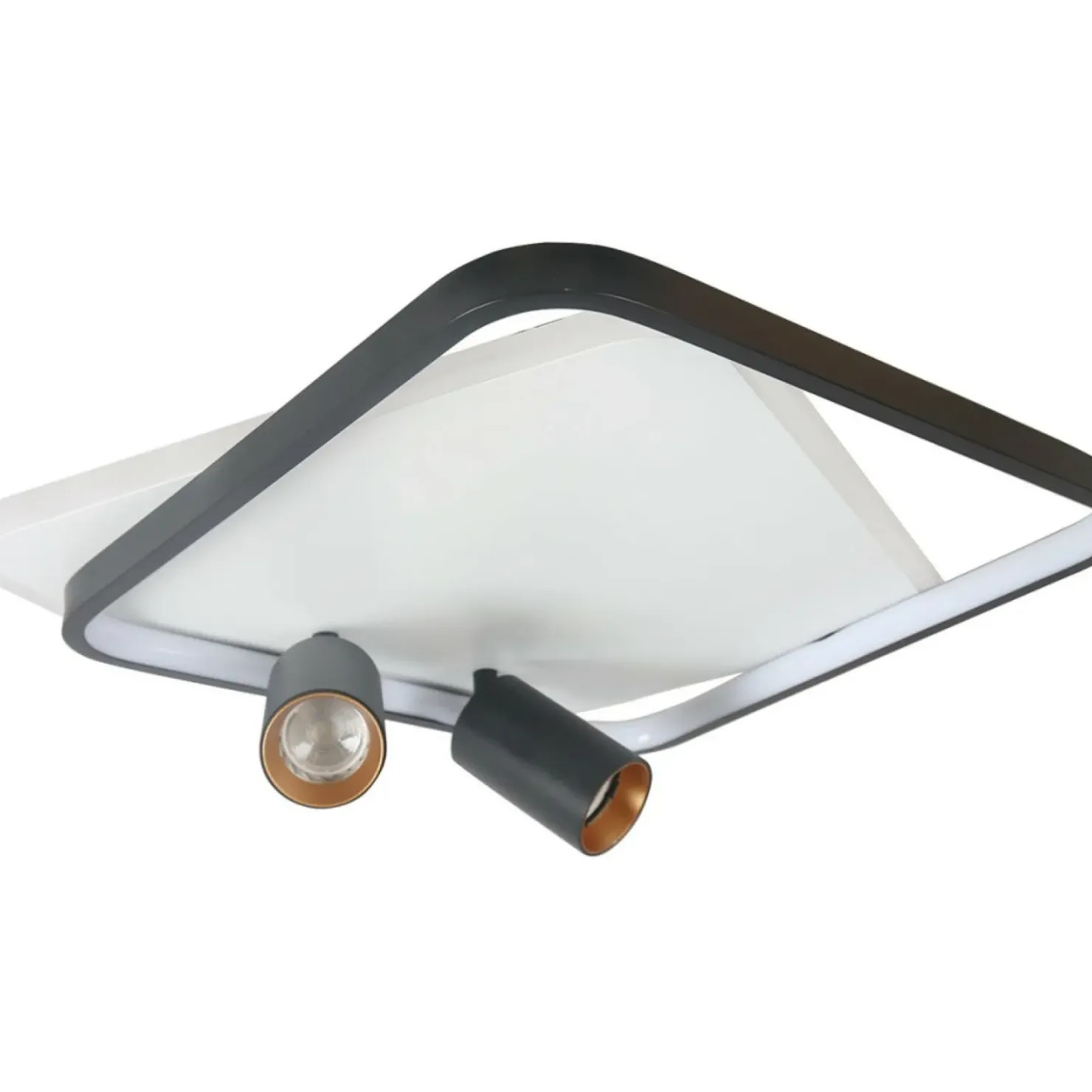 Niespotykany plafon LED z tubami LP-0612/2C SQUARE BK PARMA | Kaja*Sklep Kaja Online