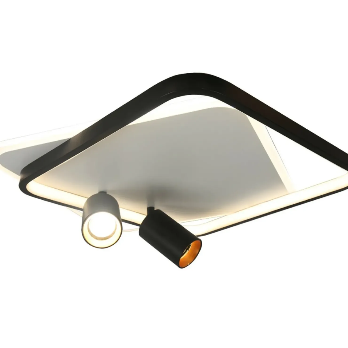Niespotykany plafon LED z tubami LP-0612/2C SQUARE BK PARMA | Kaja*Sklep Kaja Online