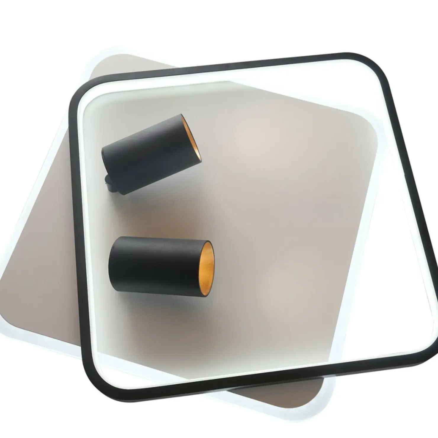 Niespotykany plafon LED z tubami LP-0612/2C SQUARE BK PARMA | Kaja*Sklep Kaja Online