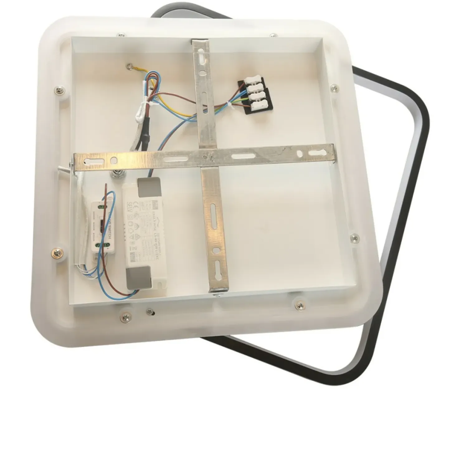 Niespotykany plafon LED z tubami LP-0612/2C SQUARE BK PARMA | Kaja*Sklep Kaja Online