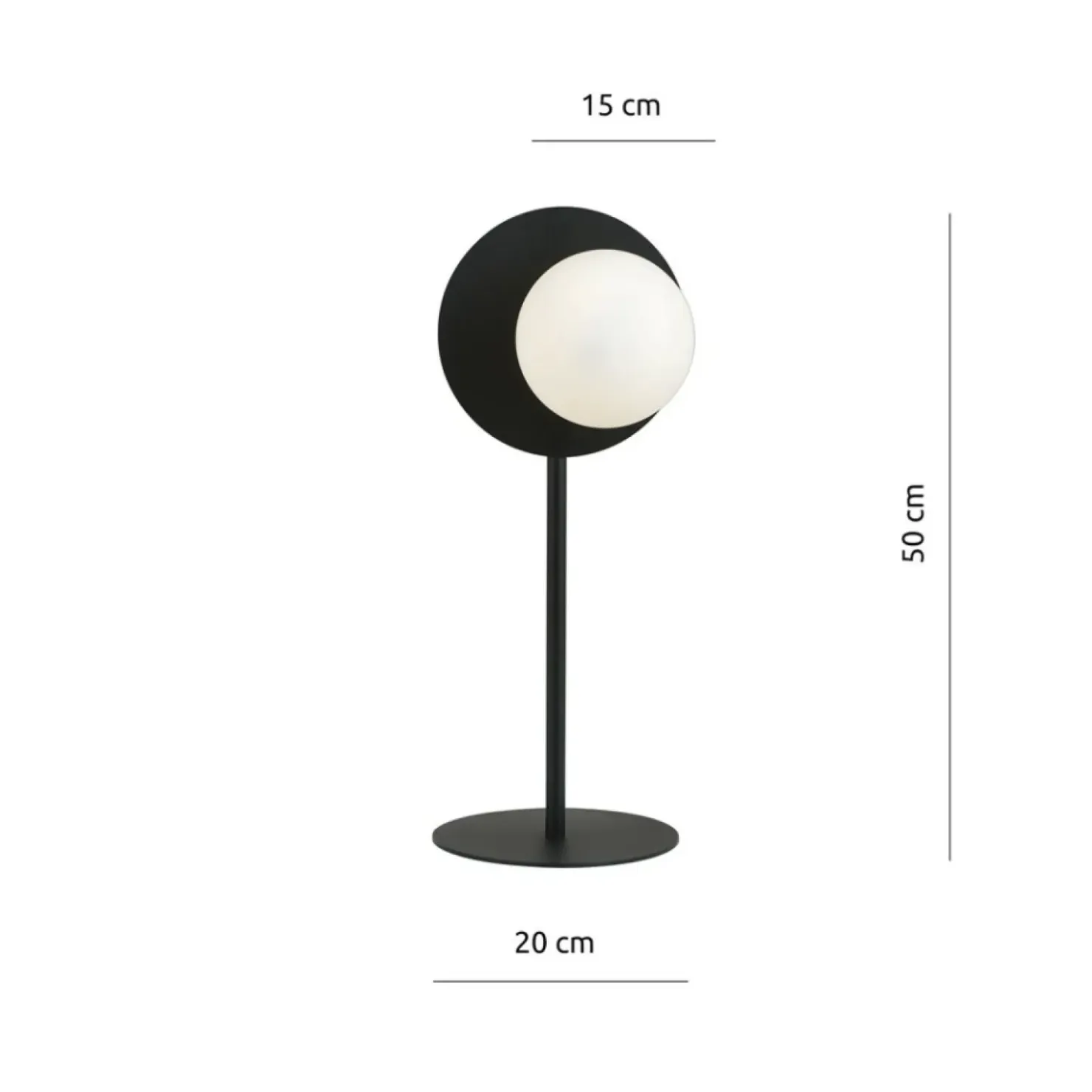 Niesymetryczna lampa stołowa z białym kloszem 1187/LN z serii OSLO*Sklep Kaja Online