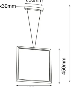 Outlet Sklep Kaja Nietuzinkowa, kwadratowa lampa wisząca LED ANT 5078 IKUNA | Kaja
