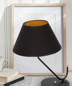 Nietuzinkowa lampa stołowa z czarnym abażurem MLP4914 z serii VICTORIA | Kaja Oś*Sklep Kaja Outlet