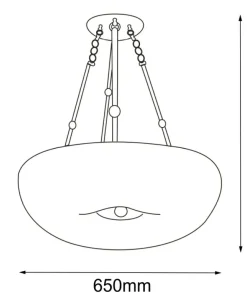 Nietuzinkowa, ozdobna lampa wisząca ANT 8174 BUTTON | Kaja Oświetlenie*Sklep Kaja Clearance