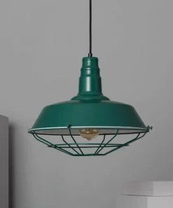 Outlet Sklep Kaja Nietuzinkowa, zielona lampa do kuchni ABR-RRP-Z-E27 RETRO | Kaja zielony