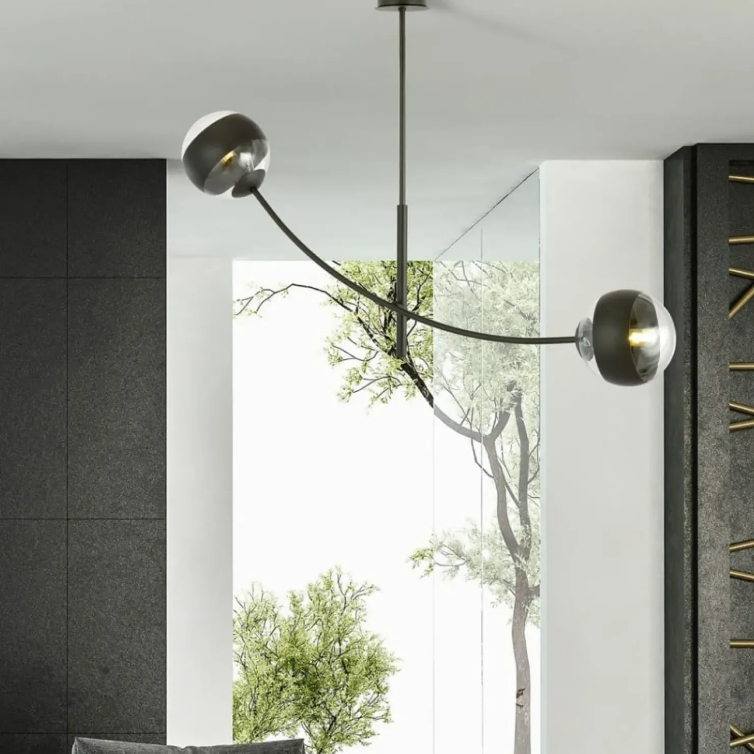 Best Sale Sklep Kaja Nietypowa lampa sufitowa z dwoma kloszami 1101/2 HUNTER | Kaja