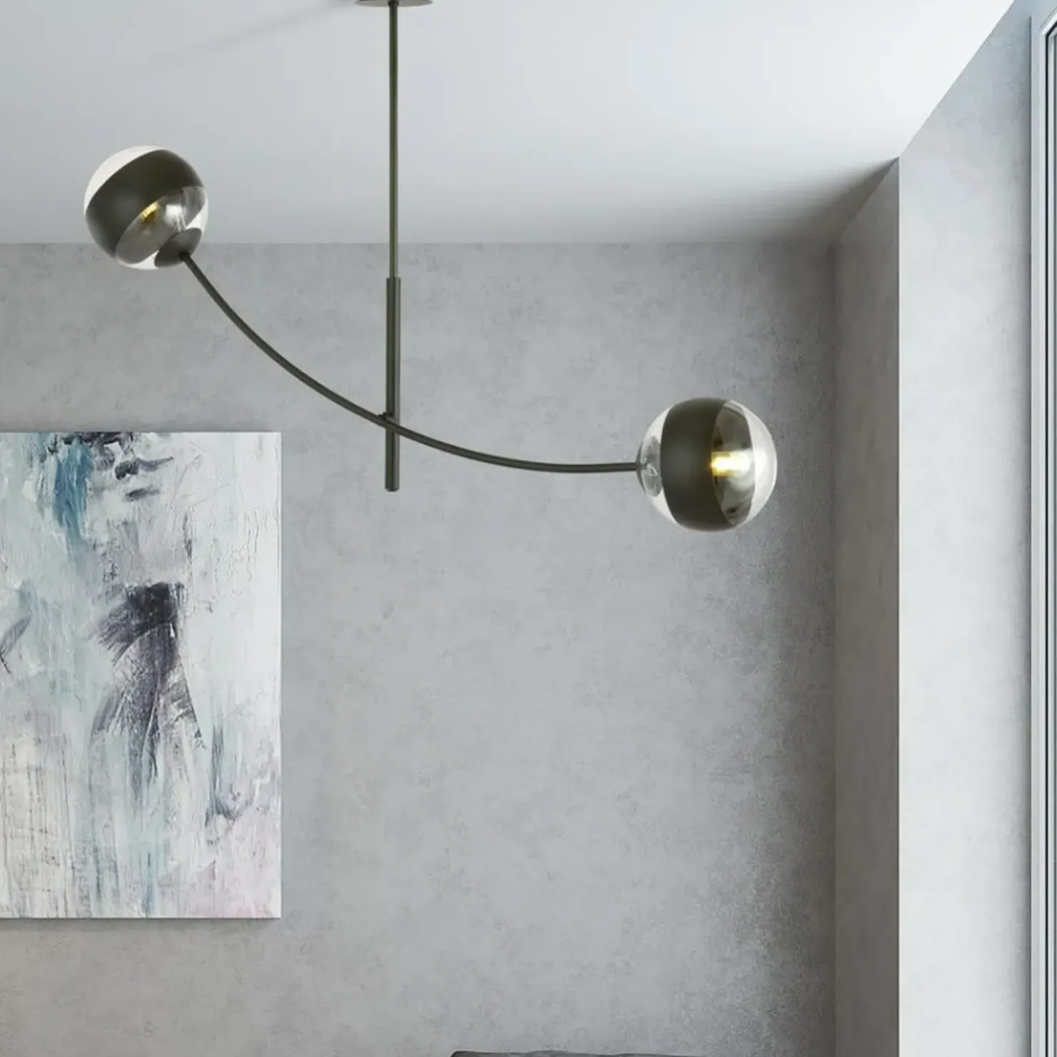 Best Sale Sklep Kaja Nietypowa lampa sufitowa z dwoma kloszami 1101/2 HUNTER | Kaja