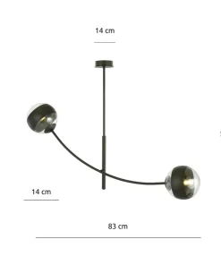 Best Sale Sklep Kaja Nietypowa lampa sufitowa z dwoma kloszami 1101/2 HUNTER | Kaja