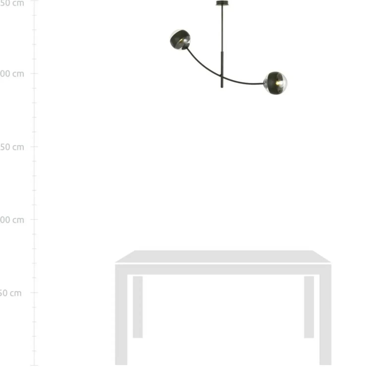 Best Sale Sklep Kaja Nietypowa lampa sufitowa z dwoma kloszami 1101/2 HUNTER | Kaja