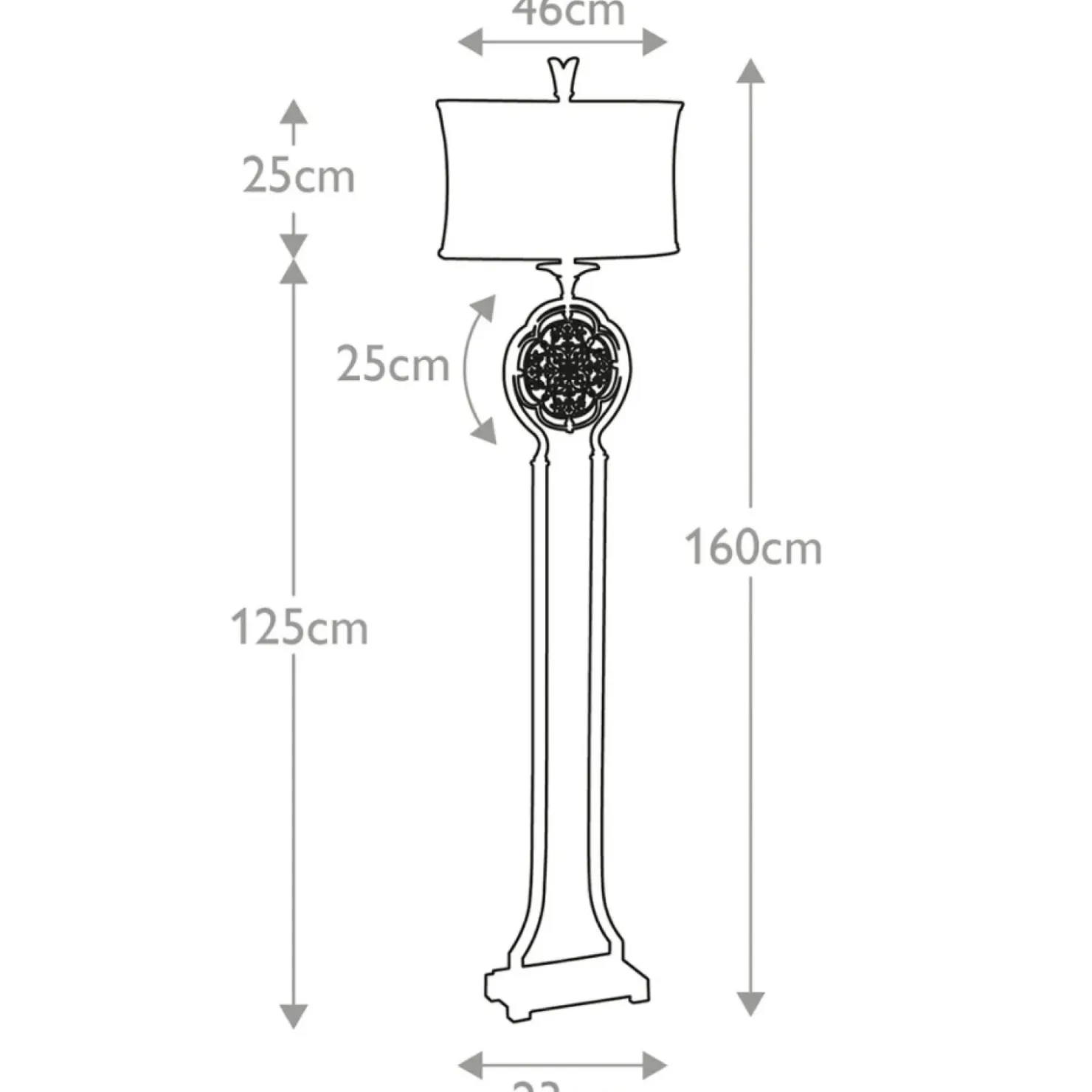 Niezwykła lampa podłogowa FE-MARCELLA-FL z serii MARCELLA*Sklep Kaja Fashion